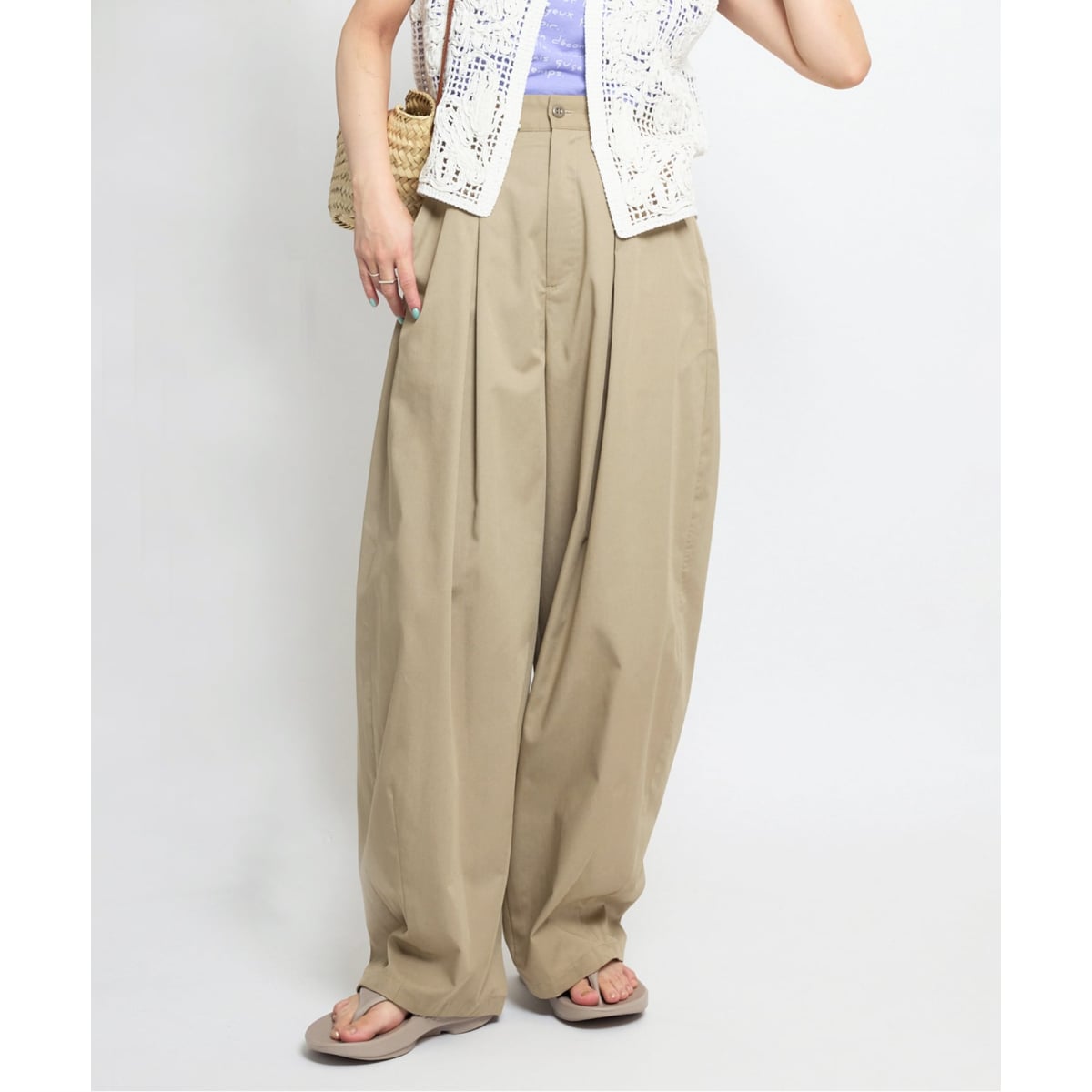 【お値下げ】SLOBE IENA LE DENIMウェルトポケットワイドレングス SLOBE IENA（スローブイエナ）の「LE DENIMウェルトポケット