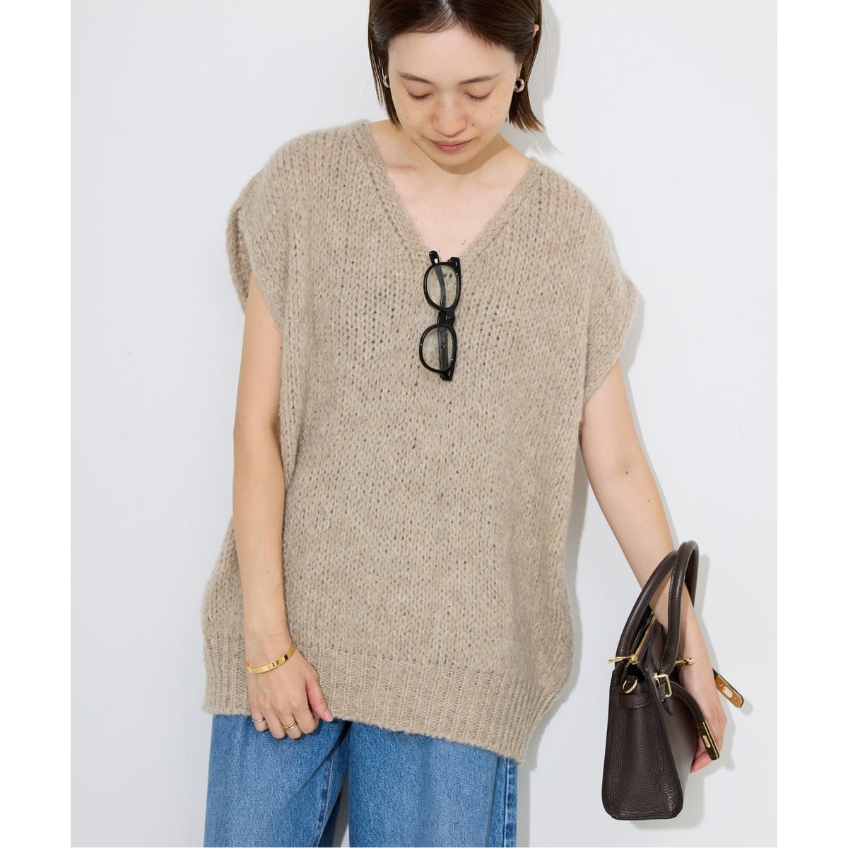 SLOBE IENA クロップPO ニット TRICOTS JEAN MARC SLOBE別注 クロップPOニット BRADLEY（ニット