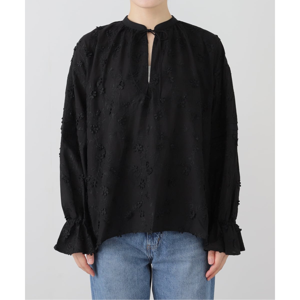 フロントスキッパーラッフルブラウス | スローブ イエナ(SLOBE IENA