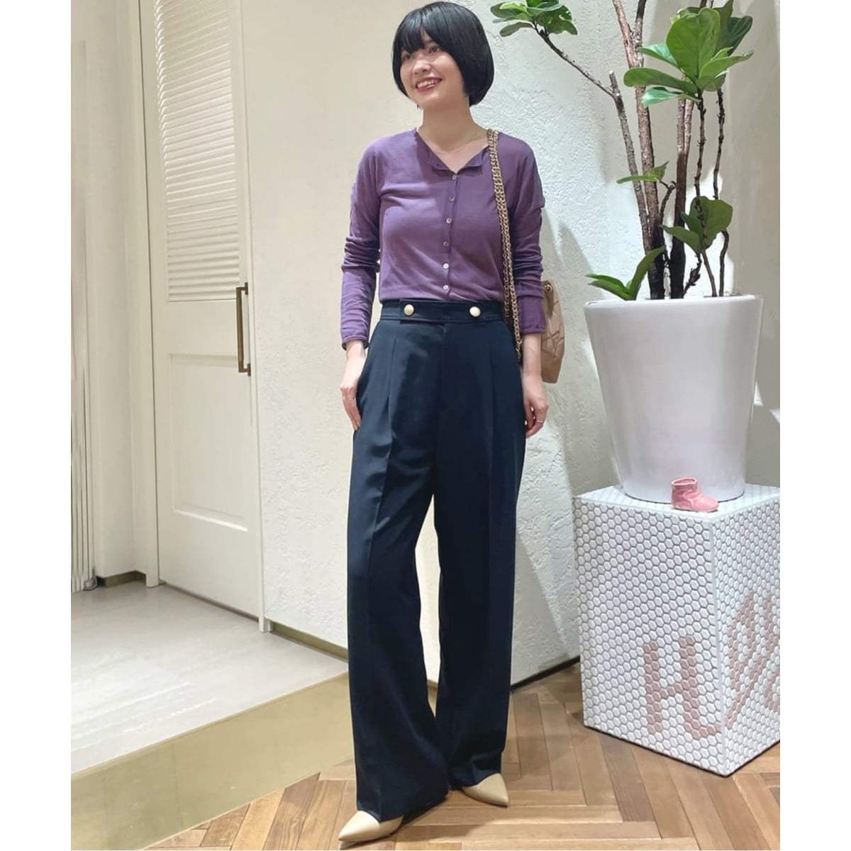 追加》コットンシルク2wayカーディガン