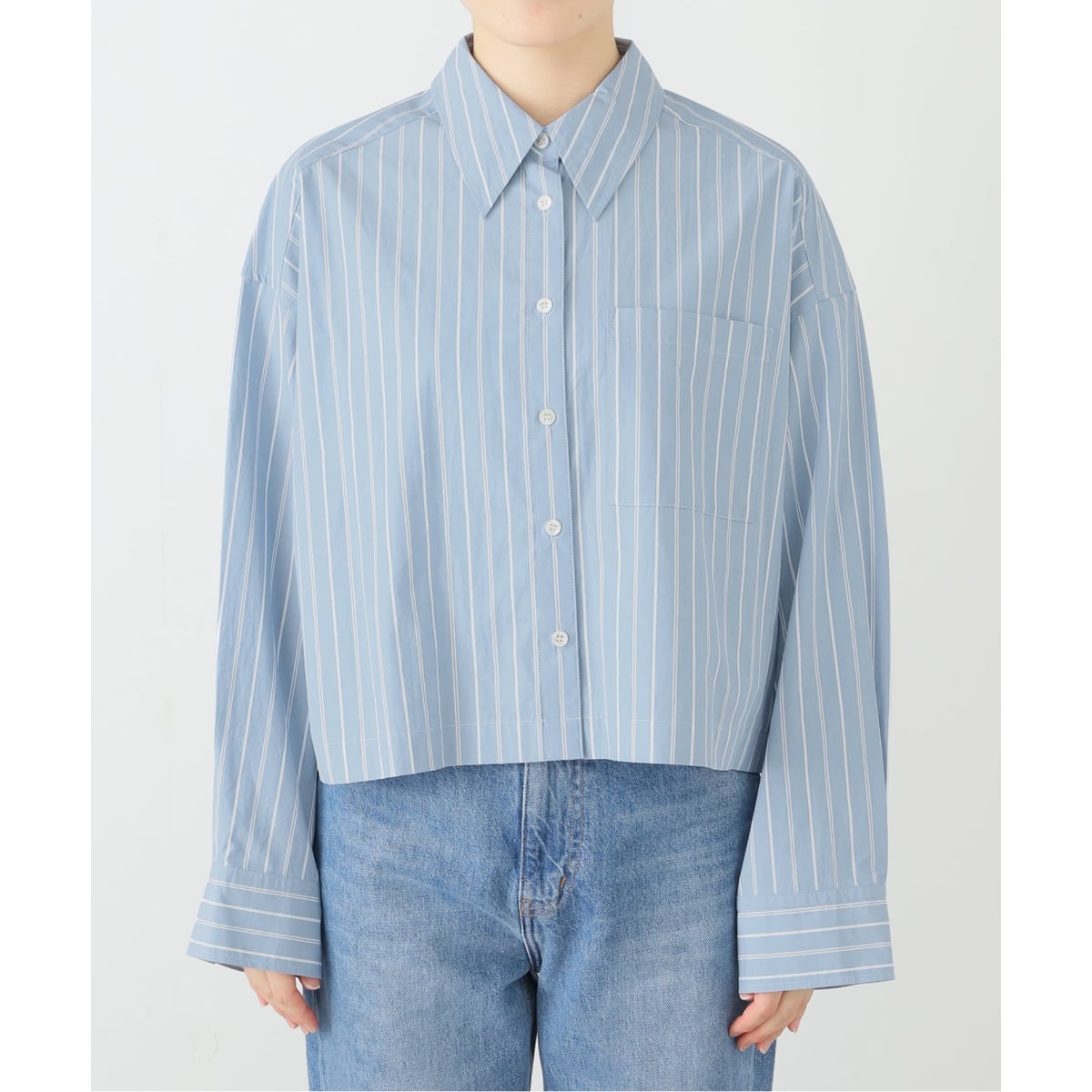 ☆イエナ☆サテンストライプシャツ　ナチュラル　新品！ サテン ストライプ シャツ（シャツ／ブラウス）｜IENA（イエナ