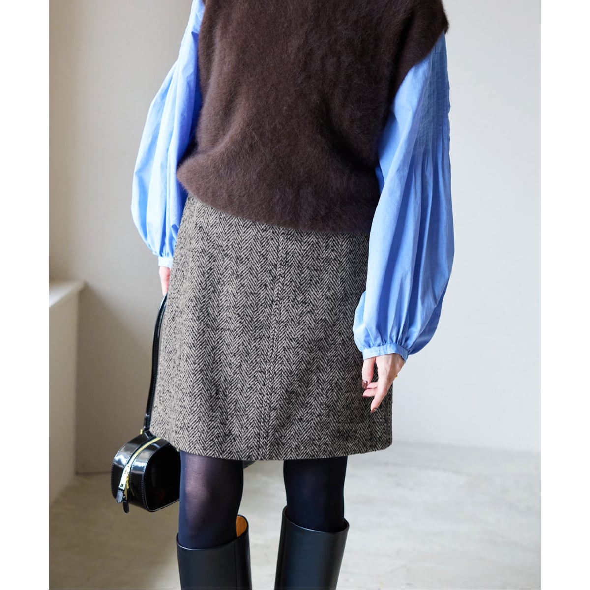 SLOBE IENA ★ Super110 ウールミニスカート　38 SLOBE IENA ☆ Super110 ウールミニスカート 38 SLOBE IENA