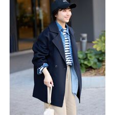 souple wool ダブルフェイスミドルコート | スローブ イエナ(SLOBE 