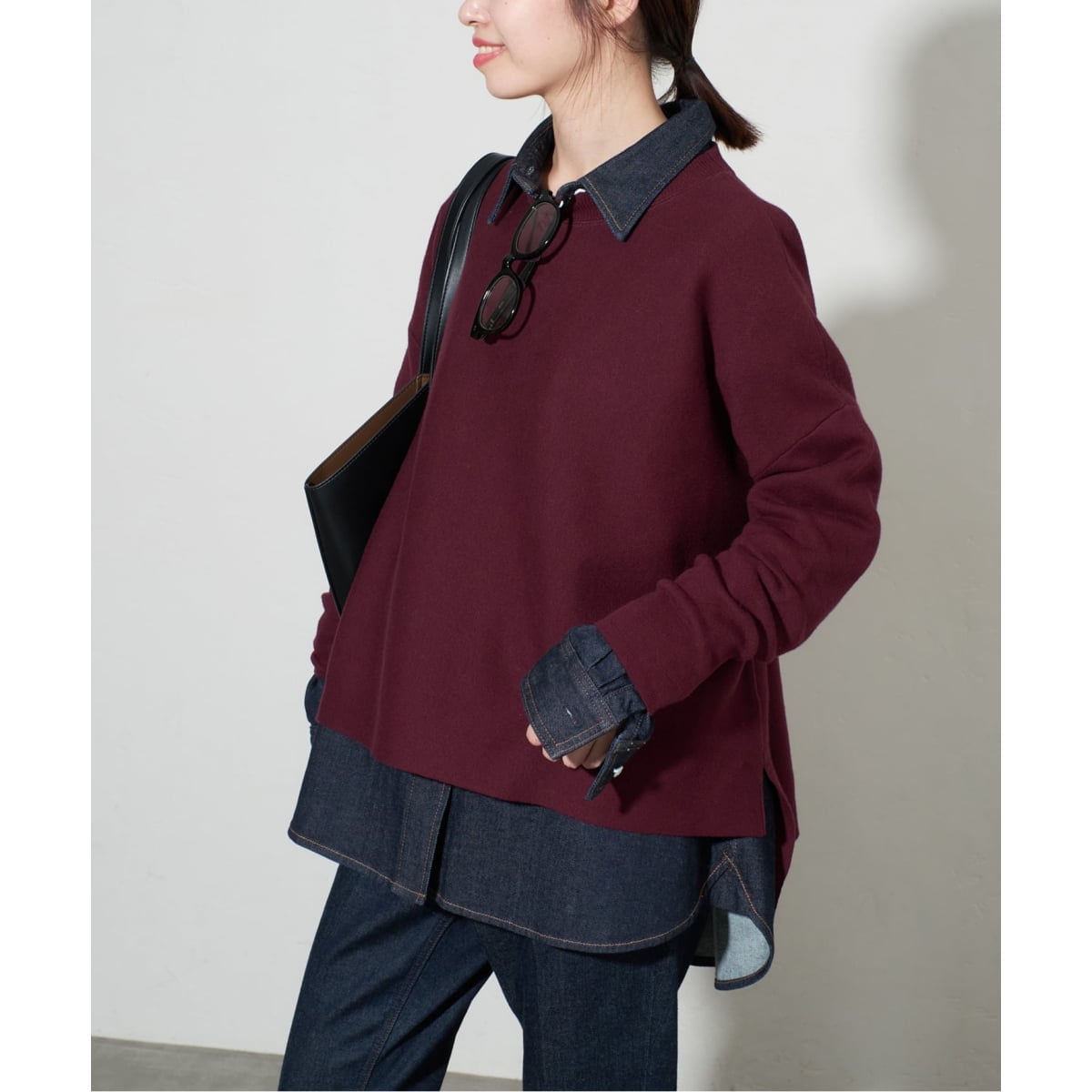 kさま　SLOBE IENA ダブル フェイス クルー ジャケット ネイビー SLOBE IENA｜《一部WEB・店舗限定カラーあり》ダブルフェイス