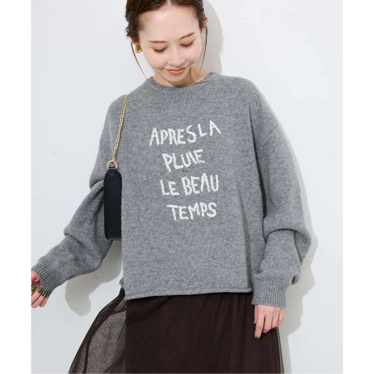 美品　SLOBE IENA リネン混フレンチスリーブニット SLOBE IENA（スローブイエナ）の「リネン混フレンチスリーブ
