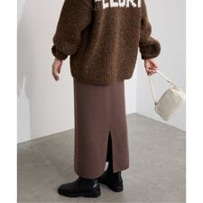 《セットアップ対応可/追加》ウォッシャブルスムースニットスカート