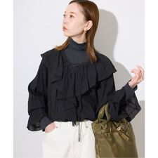 ラッフルレースアップブラウス | スローブ イエナ(SLOBE IENA 