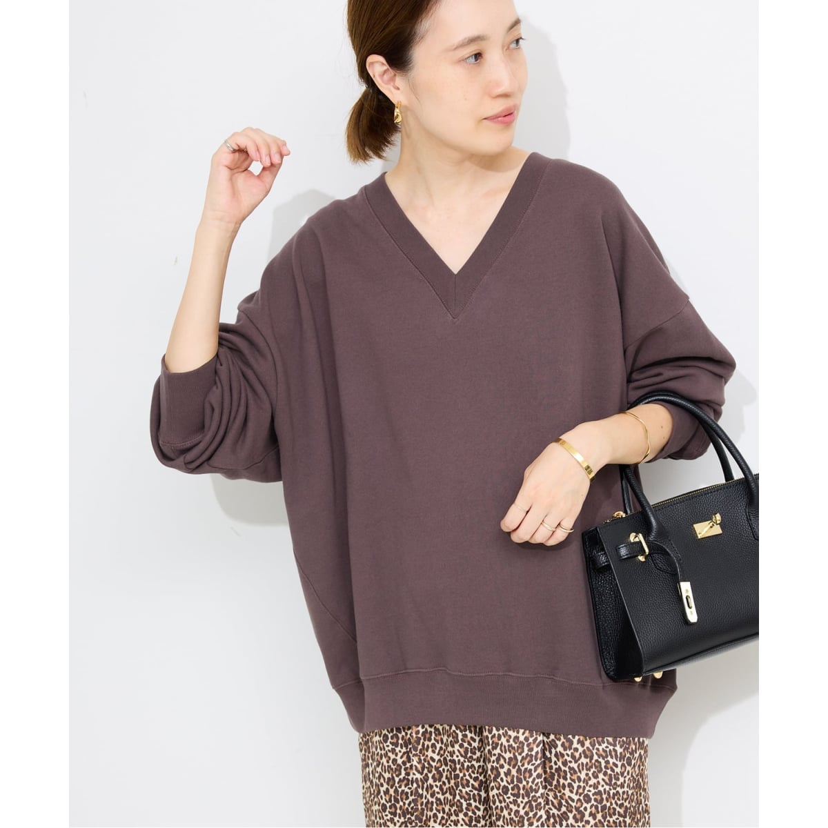 【美品】 スローブイエナ ミニ裏毛ハーフスリーブプルオーバー 近年モデル SLOBE IENA｜《追加》ラメ裏毛ハーフスリーブプルオーバー