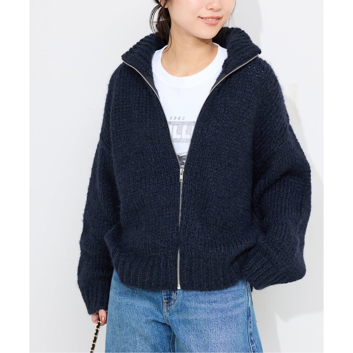 【新品未使用】spick&span ギマコットンオーバーサイズカーディガン Spick＆Span カーディガン 手洗い可 / ギマコットンオーバー