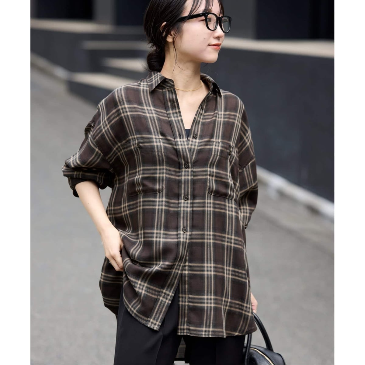 WEB・一部店舗限定/追加2》ビエラチェックルーズシャツ | スローブ