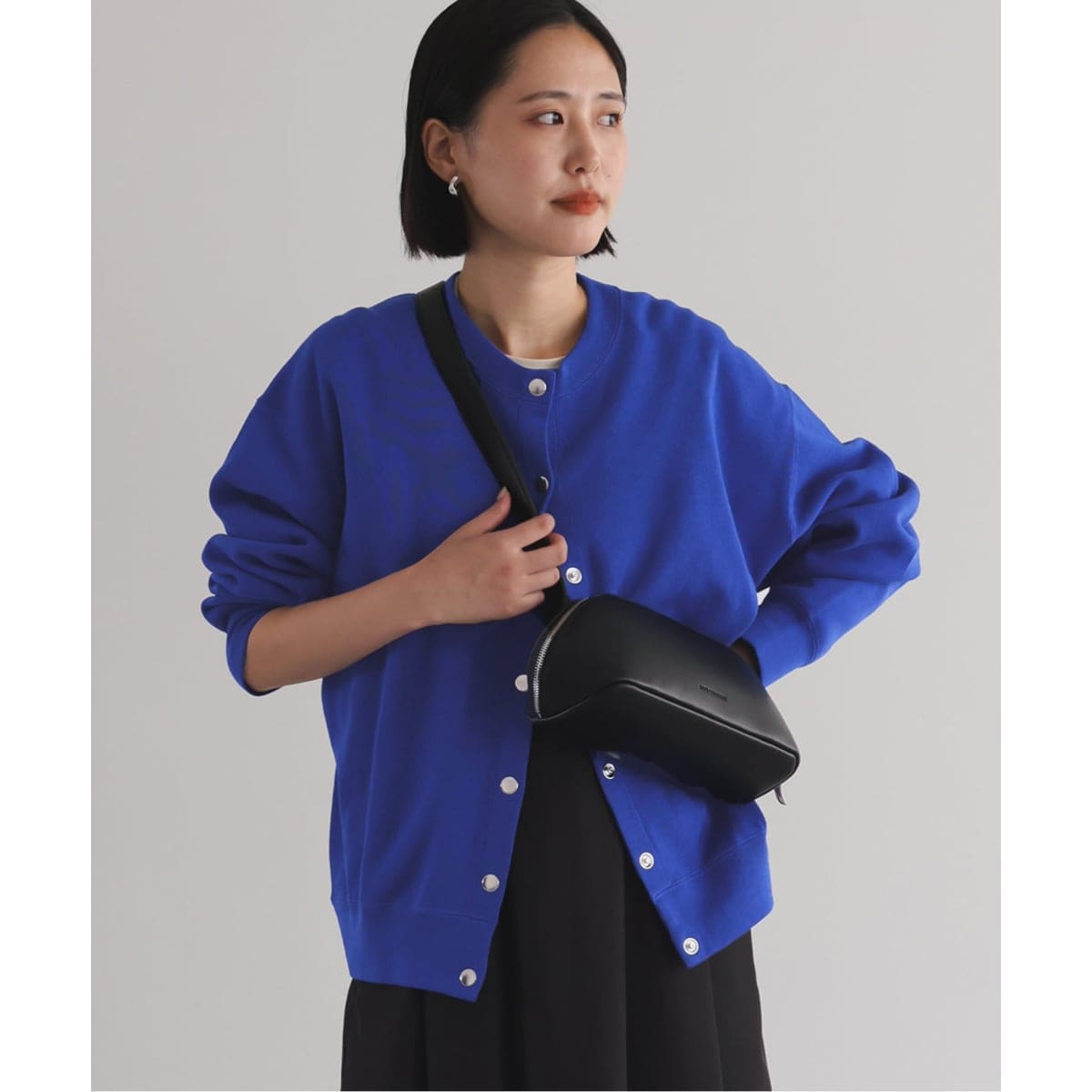 kさま　SLOBE IENA ダブル フェイス クルー ジャケット ネイビー SLOBE IENA（スローブイエナ）の「ダブルフェイス クルー