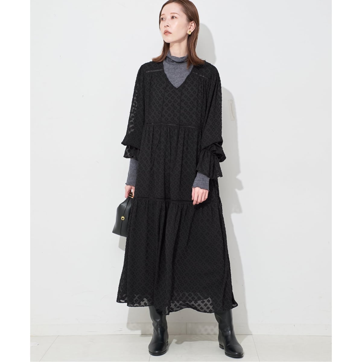 25SS 今季新作 SLOBE IENA インドパネルティアードワンピース インドパネルティアードワンピース | スローブ イエナ(SLOBE