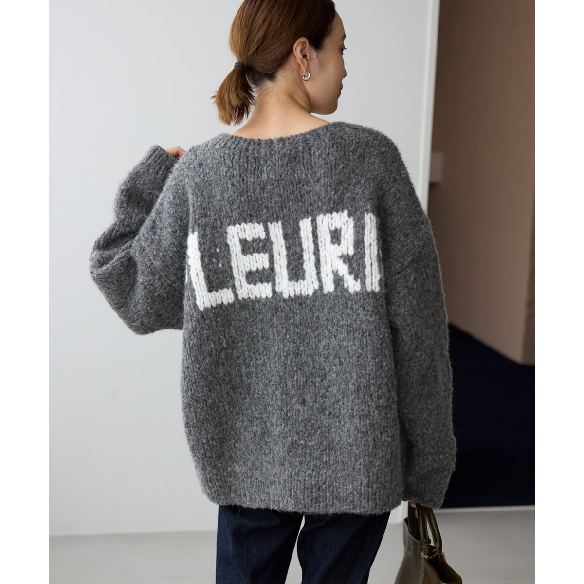 +81BRANCA/ハチイチブランカ SLOBE別注 ペルーニット ブラウン SLOBE IENA｜+81BRANCA/ハチイチブランカ SLOBE別注 ペルーニット