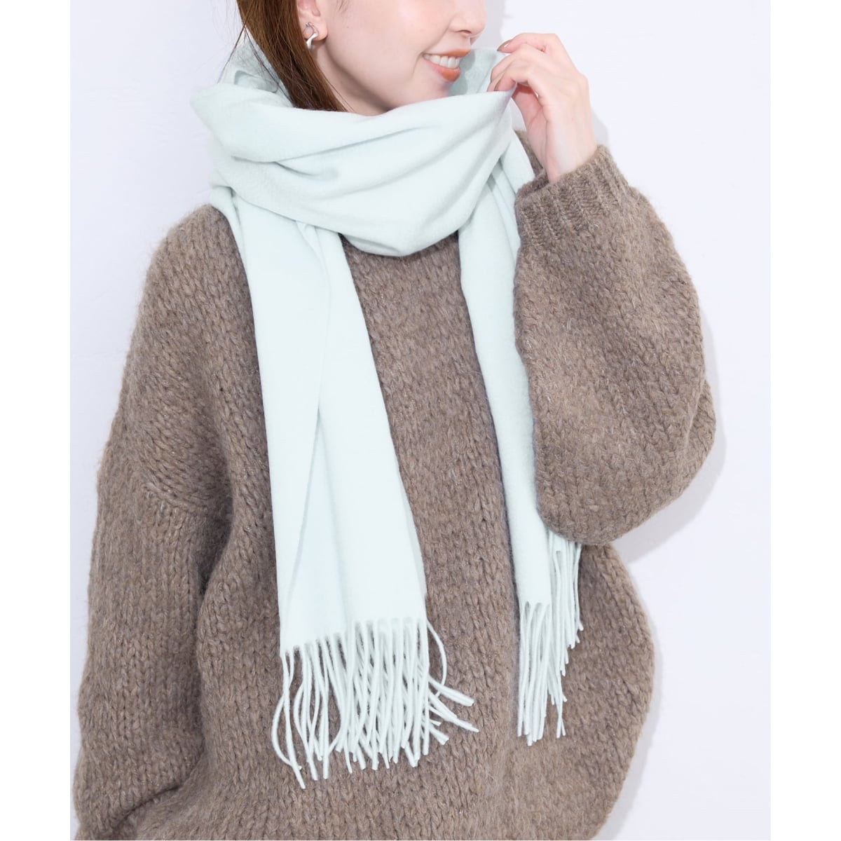 美品 アソース メレ×ユナイテッドアローズ リネン リバーシブル大判ストール 麻 ASAUCE MELER＞リネン リバーシブル ストール