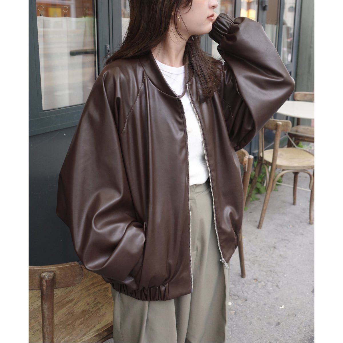 SLOBE IENA スローブイエナ　ウールフードショートコート SLOBE IENA スローブイエナ ウールフードショートコート