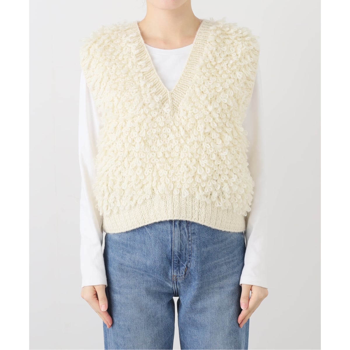 スピックアンドスパン　ヴィンテージライク　ニットベスト K.Ayami*Sヴィンテージライクニットベスト（ベスト）｜Spick and Span