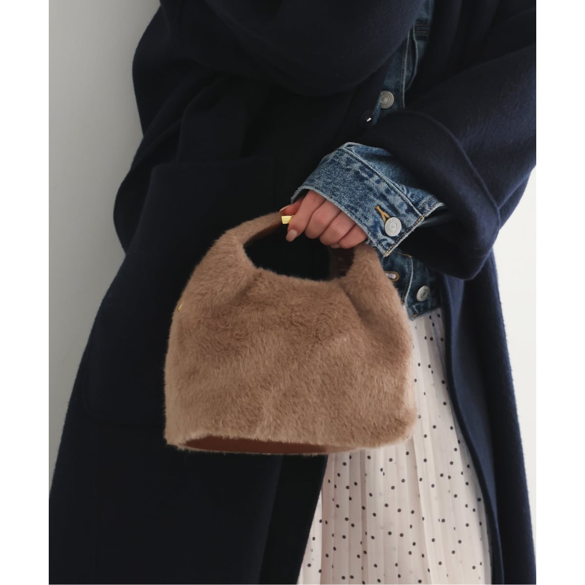 MILOS/ミロス 金具付きスエードワンハンドルバッグ | ノーブル(Noble