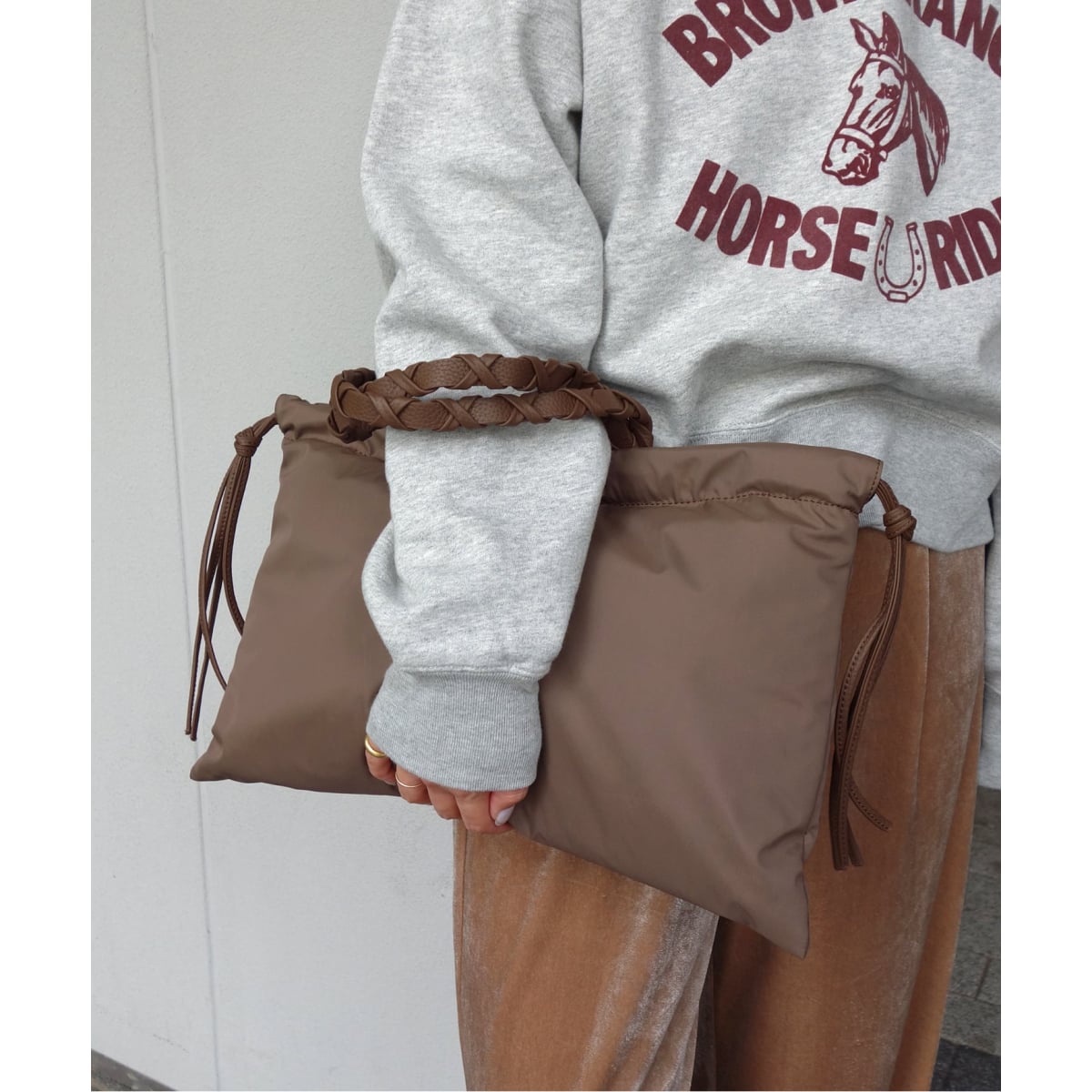 made some sports wear for SLOBE IENA ナイロン LOGO BAG | スローブ