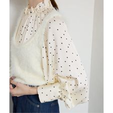 Jeu de Coeurs & Pois】ドットギャザーブラウス | スローブ イエナ 