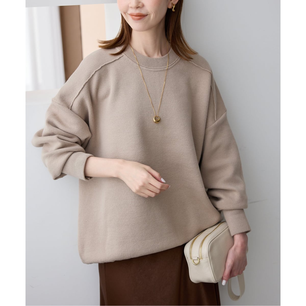 新品 SLOBE IENA スローブ イエナ サガラ 刺繍 スウェット ニット サガラ刺繍スウェットライクニット（ニット/セーター）｜SLOBE