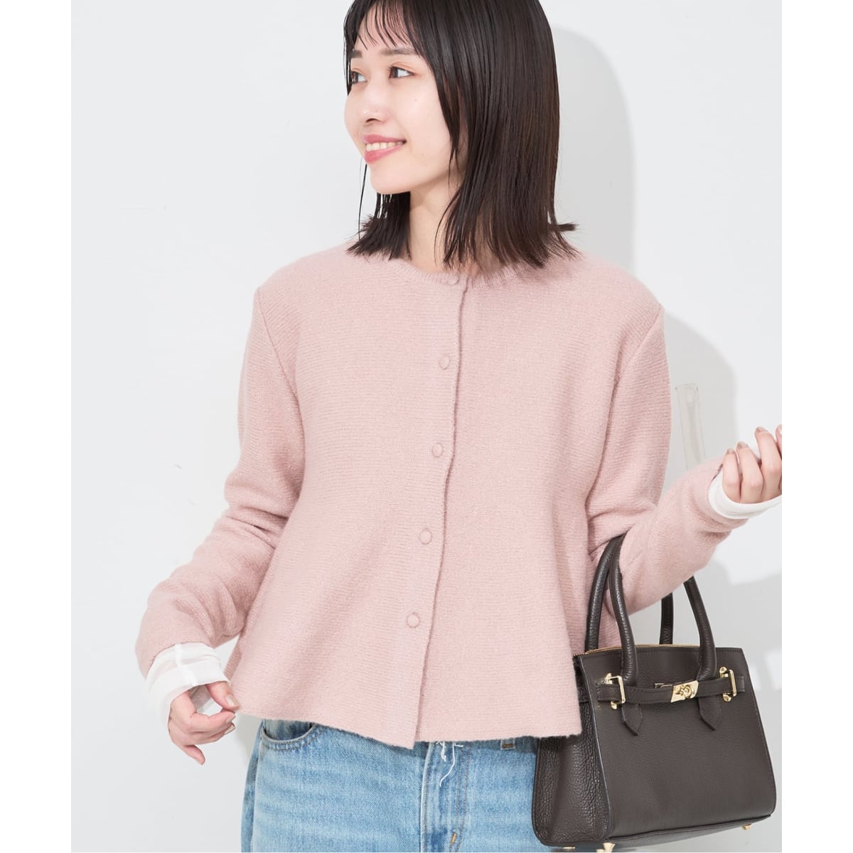 追加》フレンチリネン7分袖カーディガン | イエナ(IENA