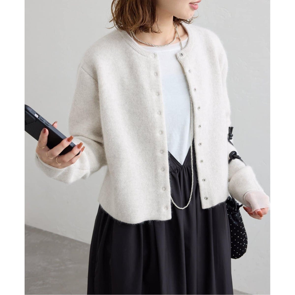 ◼スローブイエナ　【極美品】フォックスウールカシミヤカーディガン フォックスウールカシミヤ カーディガン | スローブ イエナ(SLOBE IENA