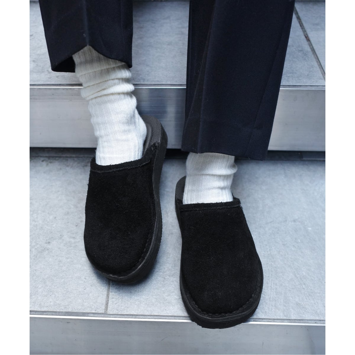 24時間限定SUICOKE ハラコフウスリッポン　ブーツ ブラウン　24cm 24時間限定SUICOKE ハラコフウスリッポン ブ ツ ブラウン 24cm SUICOKE