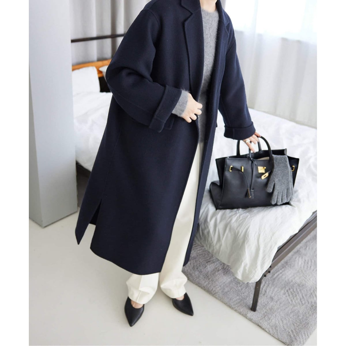 souple woolダブルフェイスチェスターコート | スローブ イエナ(SLOBE