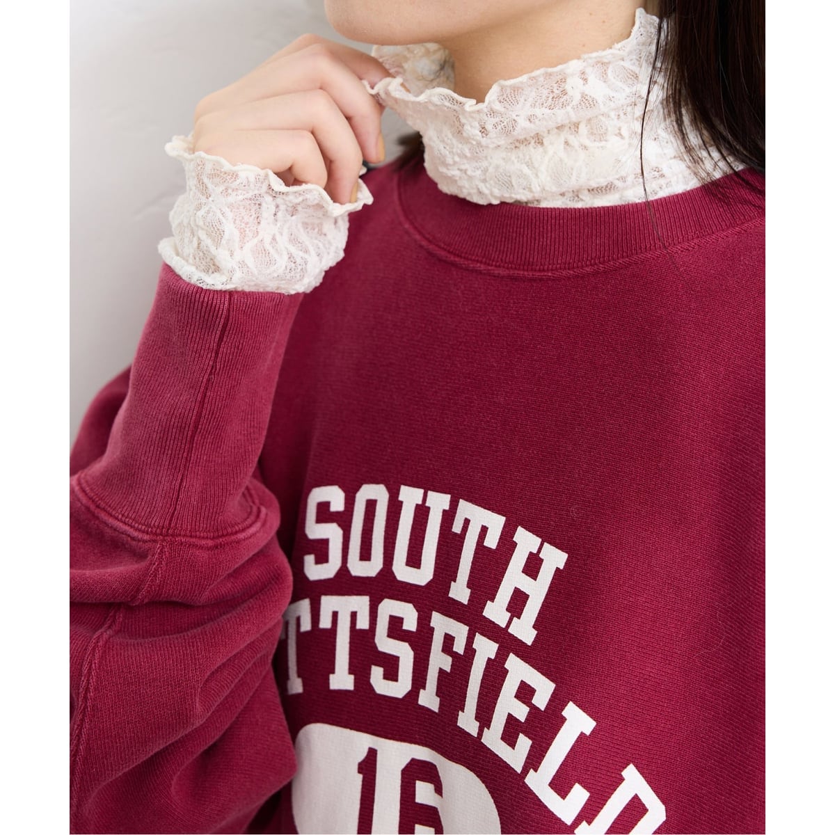 【新品未使用】スローブイエナ　ストレッチレースタートルプルオーバー　ブラウン ストレッチレースタートルプルオーバー | スローブ イエナ(SLOBE IENA