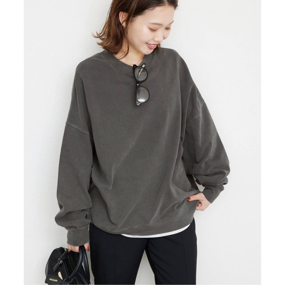 スローブイエナ ビックシルエットピグメント裏毛プルオーバー(本日限定価格) WEB限定/追加3予約》ビックシルエットピグメント裏毛プルオーバー