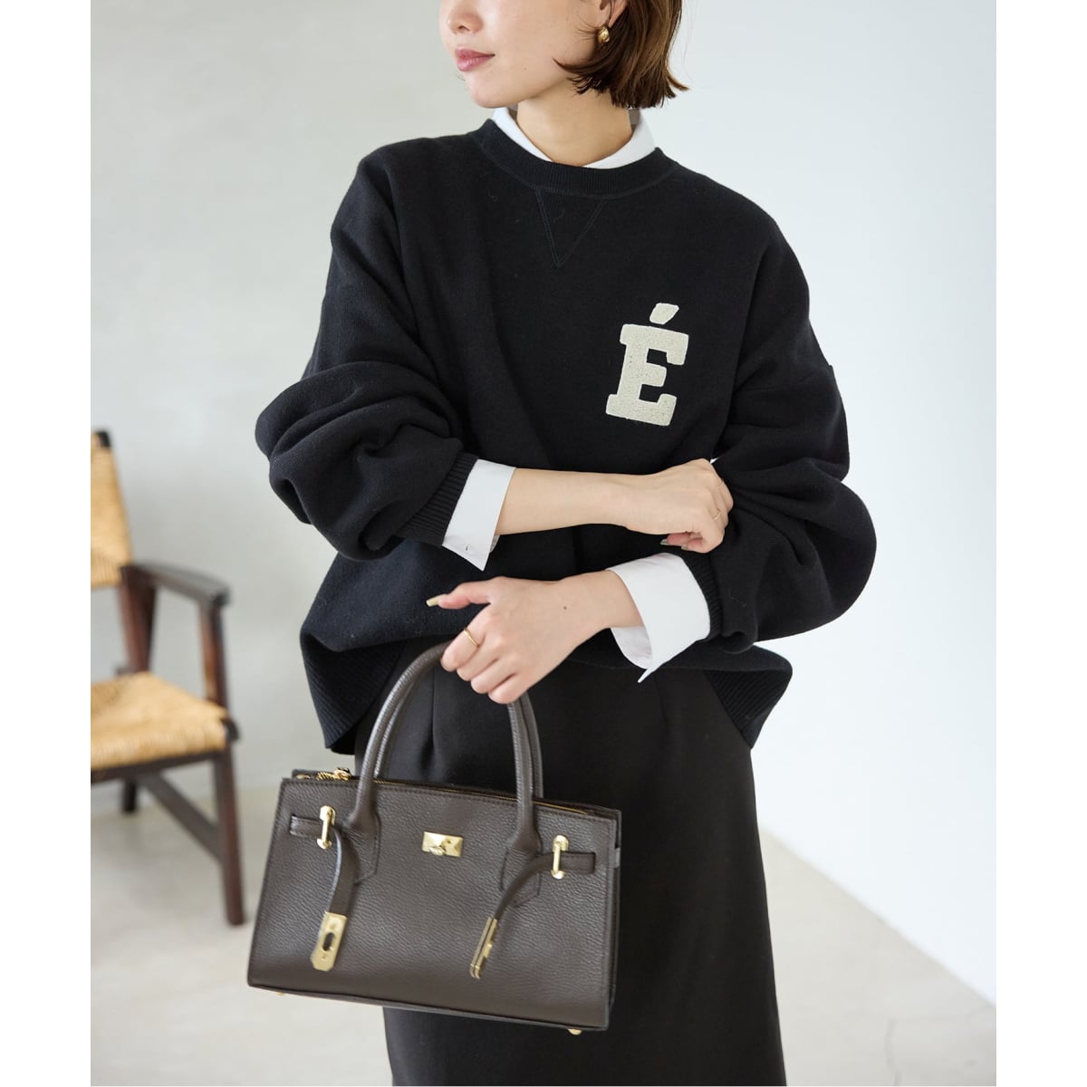 WEB限定カラー有り/追加3》サガラ刺繍スウェットライクニット