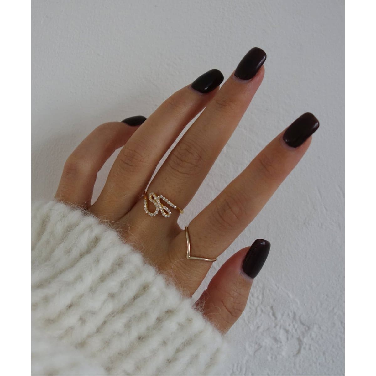 ODUL SLOBE別注 スクエアカットリング　ブラック　11号 WEB限定/追加予約》ODUL SLOBE別注 スクエアカットリング（リング