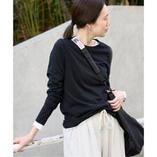 シアー天竺クルーネックロンTEE