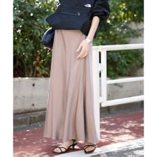 《ブラックのみWEB限定/追加2》グロッシーサテンフレアスカート