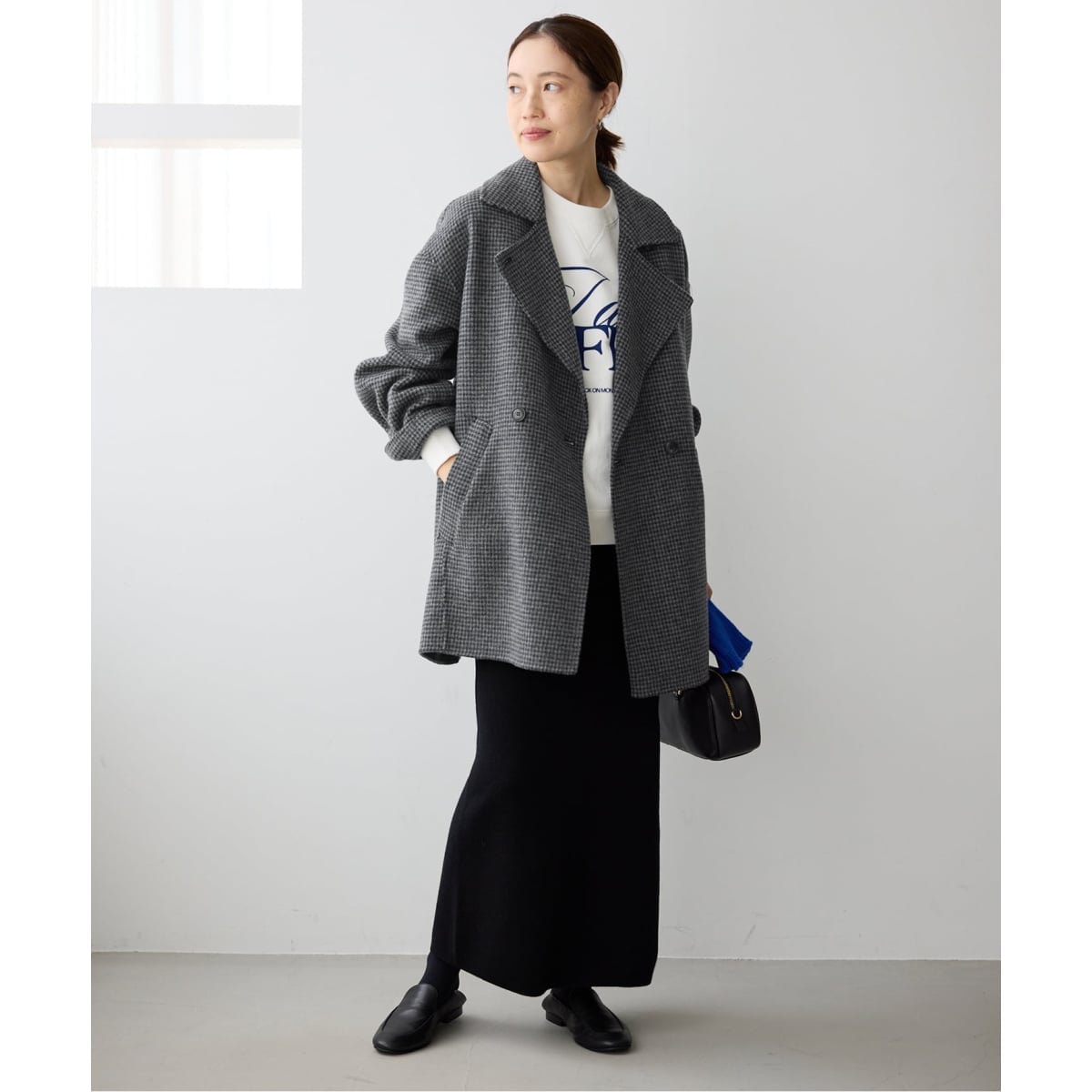 FASHIRU ファシル ウールダブルフェイスミドルコート 新品未使用‼️ double face wool stand collar coat/2color | F A