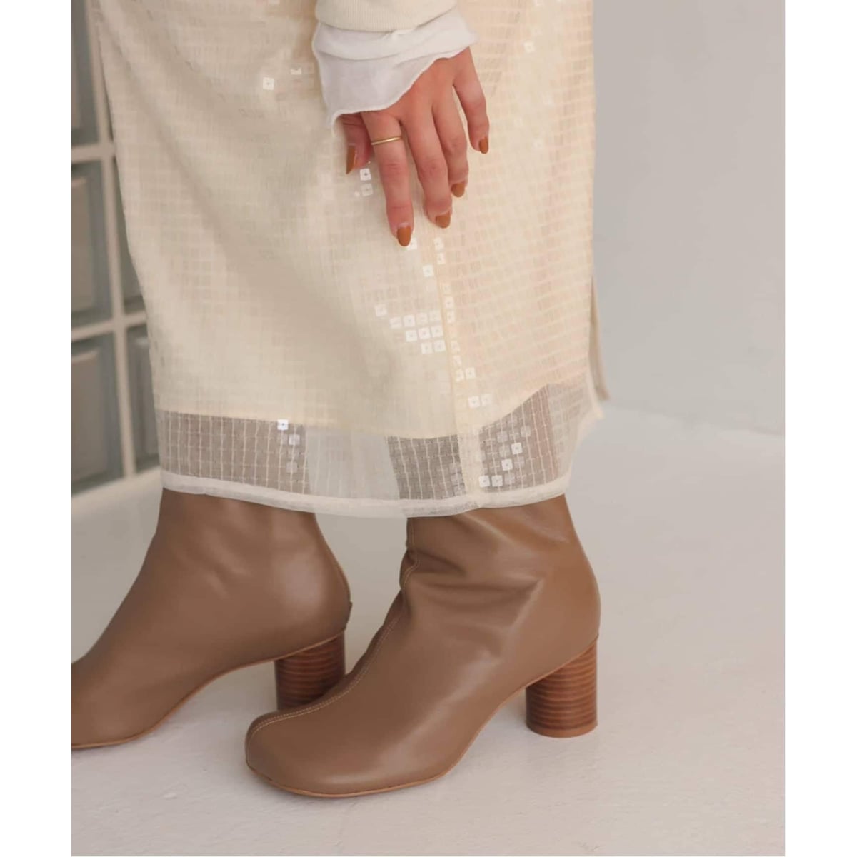 スローブイエナ スクエアトゥ　ショートブーツ 追加3》SLOBE スクエアトゥショートブーツ | スローブ イエナ(SLOBE