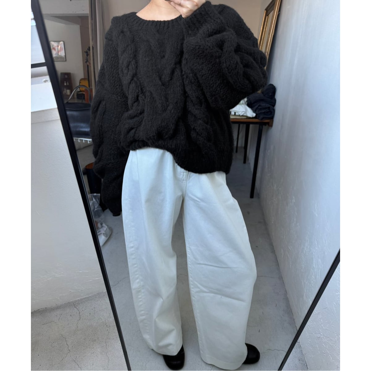 81BRANCA/ハチイチブランカ SLOBE別注 ケーブルハンドニット