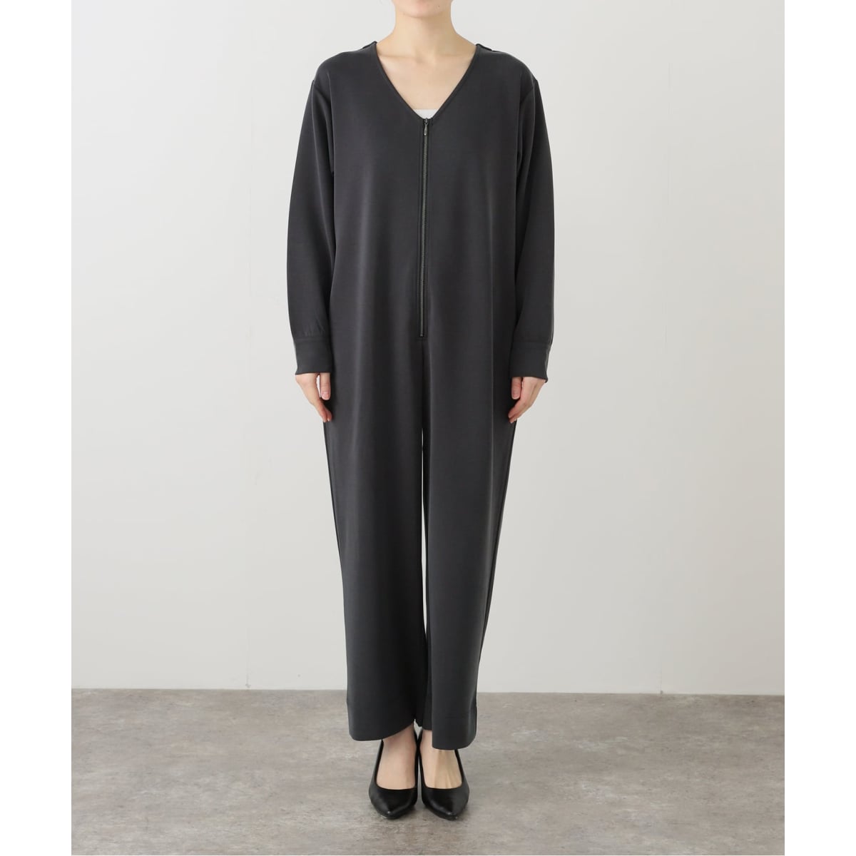 WEB限定/追加2》リラックスイージーVネックオールインワン | スローブ