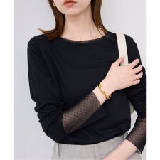 《追加4》レイヤードフロッキードットスリーブロンTEE