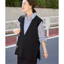 ダブルフェイスコットンニットベスト