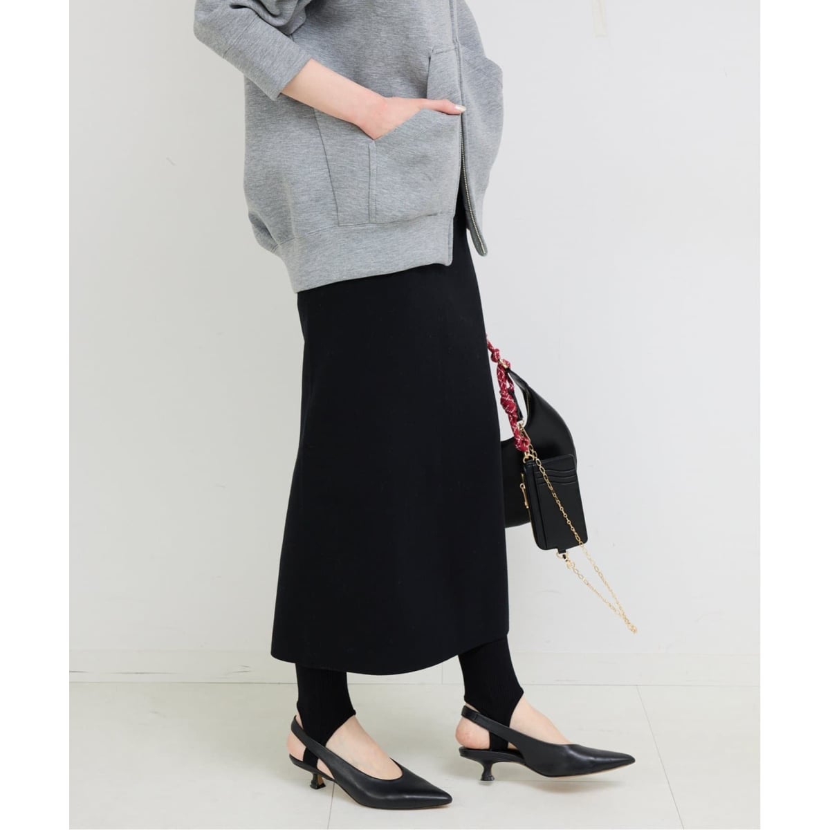 綿シルク切替ギャザースカート | スローブ イエナ(SLOBE IENA