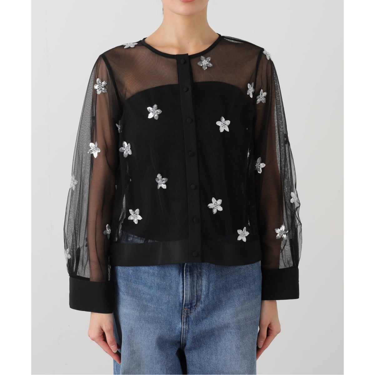 新品　SLOBE IENA habi Flower blouse 長袖ブラウス SLOBE IENA（スローブイエナ）の「habi Petitフラワージャガード