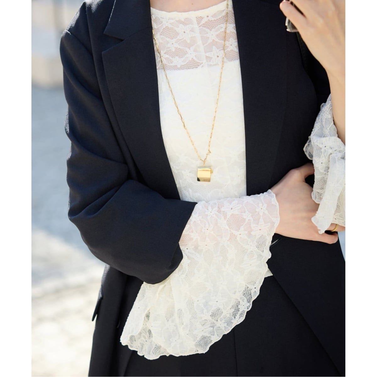 レースフレアスリーブブラウス | スローブ イエナ(SLOBE IENA