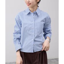 GREEN BUTTER/グリーンバター Stripe Cotton Shirt