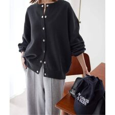 《追加2》ダブルフェイスジャージースナップカーディガン