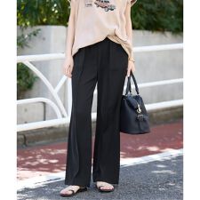 《4サイズ展開/予約》ピンタックセミフレアパンツ