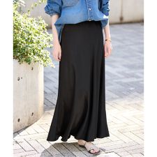 《WEB限定/追加2》グロッシーサテンフレアスカート