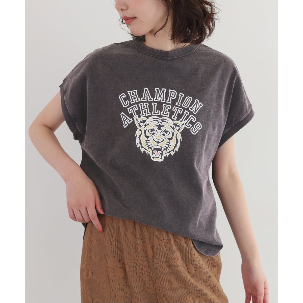 予約》Champion/チャンピオン SLOBE別注 フレンチスリーブロゴTシャツ
