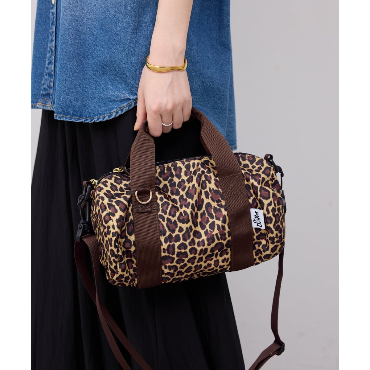 SLOBE IENA イエナ  レオパード 巾着 バッグ SLOBE IENA（スローブイエナ）の「MAISON BOINET レオパードミニ巾着
