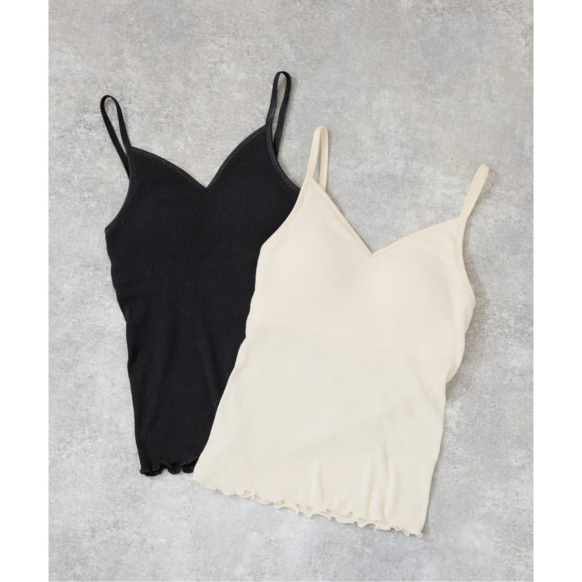 ★SLOBE IENA★別注カップインタンクトップ　PALM PALM/パーム SLOBE別注 2SETキャミソール（カップ付きインナー